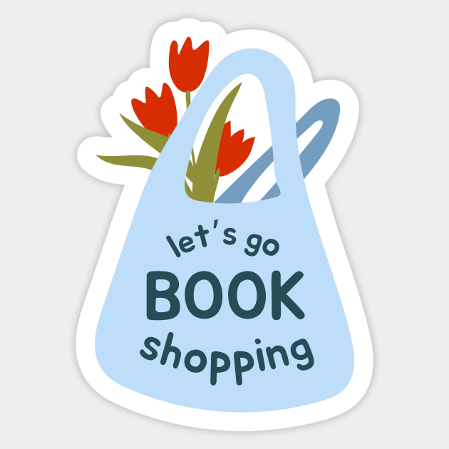 Let us go book shopping Sticker by medimidoodles